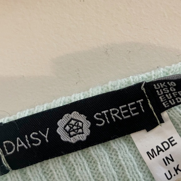 Daisy Street colorblock crop long sleeve cardigan coquette cozy preppy twee - Picture 3 of 4